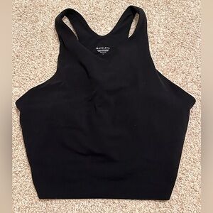 Athleta Conscious Crop Top - A-C Cup - Black - Highneck